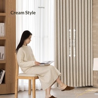 Rideau occultant intégral en polyester imprimé de qualité supérieure, style jacquard, bloquant 90-100 % de la lumière, pour salon et appartement