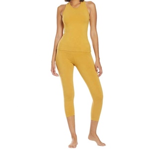 Vêtements de sport pour femmes en polyester et élasthanne, pantalon capri court pour la gym, le yoga, taille élastique, léger - Product Image 3