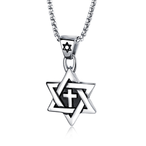 Pendentif medusa en acier inoxydable avec breloques en forme d'étoile, <span class=keywords><strong>collier</strong></span> <span class=keywords><strong>militaire</strong></span> hip hop pour <span class=keywords><strong>homme</strong></span>, bijoux - Product Image 2