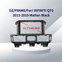 Kit de façade de cadre DVD de voiture 12,3 pouces pour mise à niveau de l'écran de navigation Android de l'Infinity Q70 2013-2019
