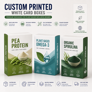 <span class=keywords><strong>Boîte</strong></span> en carton écologique avec revêtement aqueux pour protéines <span class=keywords><strong>de</strong></span> <span class=keywords><strong>pois</strong></span>, oméga-3 végétaux et spiruline biologique – Emballage nutritionnel végétalien - Product Image 1
