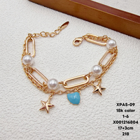 Bracelet de mode XUPING en alliage de cuivre plaqué or, avec breloque à maillons et zircon cubique synthétique, pour femmes et hommes, vente en gros