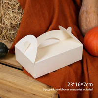 Boîtes cadeaux pour bonbons et friandises d'Halloween avec poignée robuste, emballage laminé brillant/mat, design à fentes pour cadeaux de fête
