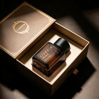 Flacon de parfum en verre ambré carré de luxe 30ml 50ml 100ml avec bouchon en bois, flacon vaporisateur rechargeable, emballage cosmétique en verre