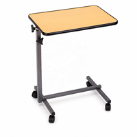 Mesa de Cama Ajustable en Altura, Mesa Auxiliar Móvil con Ruedas, Escritorio para Portátil para Uso Médico, Hospitalario y Doméstico