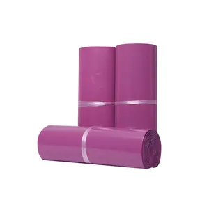 Фиолетовые перерабатываемые пакеты для курьерской доставки, брендовые пластиковые конверты с мягкой подкладкой, печать на заказ, Полиэтиленовая доставка, почтовый пакет