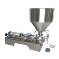 Machine de remplissage automatique pneumatique pour crème liquide de beurre de cacahuète et pâte de tomate, en acier inoxydable 304, pour sachets en plastique