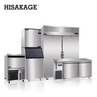 Machine à glaçons commerciale HISAKAGE AC120X, petite et grande taille, pour glaçons en cubes, en demi-lune et en forme de balle, idéale pour les salons de thé, les cafés et les bars.