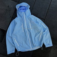 Blouson Homme Imperméable et Coupe-Vent en Softshell à Imprimé Carreaux avec Fermeture Éclair Intégrale, Taille Plus, pour Randonnée, Modèle OEM Balaclava