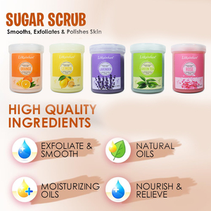 Gel Exfoliante Natural de Azúcar, Manicura, Pedicura y Exfoliante Corporal, Brillo, Pulido, Suaviza e Hidrata la Piel del Cuerpo, Manos y Pies - Product Image 5