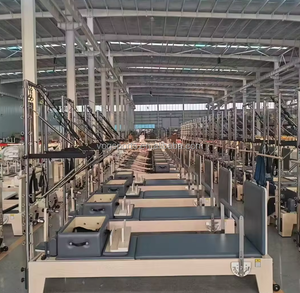 Acero legno <span class=keywords><strong>Pilates</strong></span> Reformer macchina <span class=keywords><strong>Yoga</strong></span> letto corpo equilibrio riformatori <span class=keywords><strong>Pilates</strong></span> con mezza torre - Product Image 2