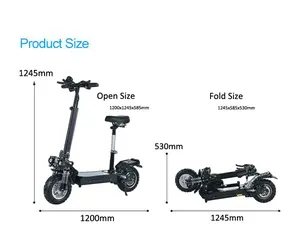 2023 yetişkin iki tekerlek uzun menzilli yüksek standı yüksek hızlı bagaj elektrikli scooter