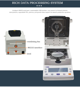 Tự động LCD màn hình cảm ứng Halogen đo độ ẩm với sưởi ấm nhanh chóng cho đường đậu nành gỗ thuốc lá phân tích trong phòng thí nghiệm sử dụng - Product Image 3