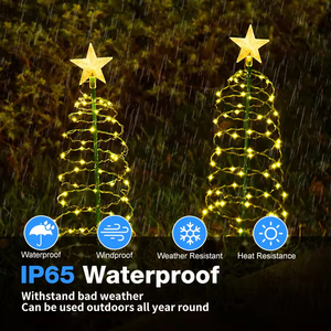 Ngoài trời <span class=keywords><strong>LED</strong></span> xoắn ốc Cây giáng sinh ánh sáng với thông minh tự động On/Off điều khiển cho sân vườn trang trí lễ hội - Product Image 1