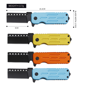 Coltello Pieghevole Multiuso Resistente da <span class=keywords><strong>2</strong></span> Pollici, Lama in Acciaio 3Cr13 Spessa 3mm, Taglierino Tascabile EDC con Manico in Alluminio CT327 - Product Image 3