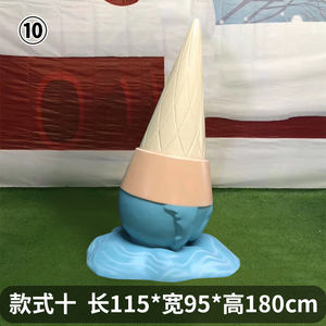<span class=keywords><strong>2022</strong></span> personnalisé nouveau design en fibre de verre crème glacée cône candyland 3d accessoires bonbons accessoires sculpture pour parc à thème boutique magasin décor - Product Image 4