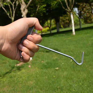 Portable Tent Peg Puller With Plastic Handle For Camping Outdoor Use <b>Tarp</b> Accessories Nail Remover Tool - Product Image 4