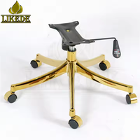 Base de chaise de bureau pivotante en aluminium doré de luxe 5 étoiles pour chaise ergonomique de direction OEM