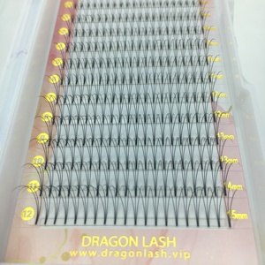 Nuevas extensiones de pestañas de volumen prefabricadas 10D Tallo corto 0,07 Extensiones de pestañas 4D 14D Paquete a granel 10mm Mink PBT Sintético CC Curl - Product Image 5