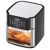 ARDES ARFRYA08LV Friteuse à air extra profonde de 8 litres avec écran tactile numérique, fenêtre tactile en plastique, lumière intérieure et minuterie