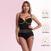 Combinaisons gainantes en gros, effet amincissant et raffermissant, avec dentelle, soutien-gorge intégré, rehausseur de fesses, en Spandex/Nylon fin pour femme