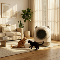 Litière Intelligente Auto-Nettoyante pour Chat en Gros, Contrôle par APP, Toilette Électrique Automatique, Élimination des Odeurs, Capteurs de Sécurité, Vente Directe Usine