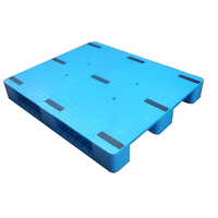 Palette industrielle robuste simple face en plastique vierge, grille Euro 4 voies, 1200x1000x150mm, emboîtable pour grue, en PEHD haute densité