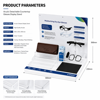Support d'affichage de lunettes en acrylique moderne et personnalisé, soulagement de la sécheresse oculaire, détachable, à poser sur le comptoir, cadre magnétique, montage facile, support optique