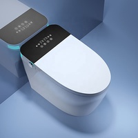 WC intelligent moderne avec bidet à détection automatique, cuvette chauffante, fonctionnement automatique et télécommande