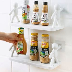 Customized Plastic No Punching Wall-Mounted Storage Rack for Tools <b>Wardrobe</b> Kitchen Bathroom Living Room Spice Organizer Shelf - Product Image 2