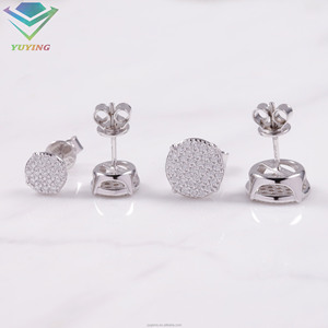 VVS Moissanite GRA certificate Stud <b>Earrings</b> 925 Silver 18K gold plated Iced Out Round Brilliant cut <b>earring</b> <b>Fine</b> Jewelry - Product Image 3