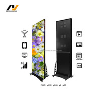 Afficheur LED portable pliable P1.86 P2 P3, écran miroir sur pied pour la publicité immobilière et cinématographique
