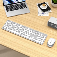 Ensemble clavier et souris sans fil USB RF1430K 1000 DPI ergonomique silencieux trois pièces pour ordinateurs portables, jeux et usage bureautique – En stock