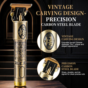 PRITECH OEM ODM Cortapelos Profesional con Logotipo Personalizado al por Mayor, Máquina de Barbero Retro con Cuchilla en T Grabada, Directo de Fábrica - Product Image 4