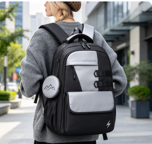 Sac <span class=keywords><strong>à</strong></span> dos unisexe tendance en nylon imperméable <span class=keywords><strong>à</strong></span> motif serpentin pour lycéens et <span class=keywords><strong>étudiant</strong></span>s, capacité 20-36L, décontracté et pour l'extérieur - Product Image 3