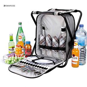 Folding Picnic Cooler Backpack With <b>Chair</b>, <b>Lightweight</b> Portable Seat Stool for Outdoor Camping, Travel, Hiking, <b>Beach</b>,Fishing - Product Image 2