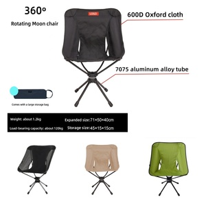 Silla de Playa Plegable Giratoria de Aluminio de 360 Grados, Diseño Moderno, Ecológica, Portátil, para Jardín, Camping, Silla de Descanso para Exteriores - Product Image 3
