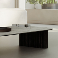 Table basse de salon moderne et simple Hôtel Villa Meuble de table basse de luxe en ardoise avec cadre en bois