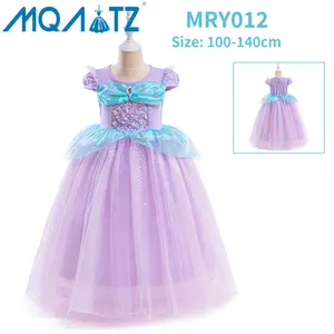 Meiqiai Sophia Rapunzel Princesa Vestidos de verano Manga corta Ropa para niños Vestido de niña S