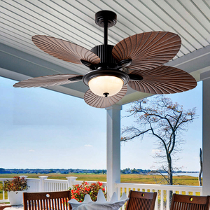 45Inch/52Inch Trang Trí Đèn Chùm Lá Lưỡi Phòng Khách Người Hâm Mộ Hiện Đại LED Quạt Trần Với Ánh Sáng Điều Khiển Từ Xa - Product Image 2