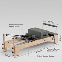 Reformer de Pilates en chêne, durable, portable, équipement de fitness de haute qualité pour la maison, équipement commercial, reformers de Pilates sains pour studio