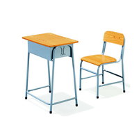 Ensemble de chaise de bureau individuelle pour enfants, vente en gros d'usine, pour l'école primaire, pour l'étude des élèves, mobilier d'institut confortable