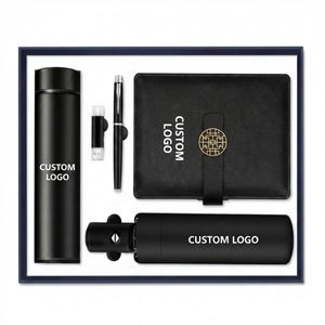 Juego de Regalo Ejecutivo Personalizado de Cuero PU Premium, Termo de Acero Inoxidable, Envío Rápido, Regalos Corporativos al por Mayor - Product Image 1