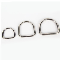 Anillos D para coser, anillo en D de metal, anillos en D de acero inoxidable pulido y soldado de alta resistencia para collares de perros, mochilas, correas