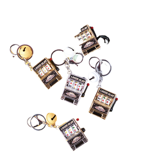 Slot Machine Mini Casino Kawaii Vintage Fashion Metal <b>Bottle</b> <b>Opener</b> <b>Keychain</b> Lightweight Square for New Year Las Vegas Party - Product Image 1