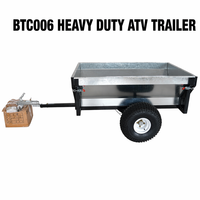 Remorque utilitaire à essieu simple pour ATV, avec cadre en acier galvanisé à chaud, capacité de charge maximale de 800 kg, idéale pour la ferme et le jardin