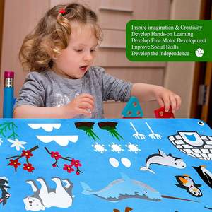 Craftstory Kids Polar Animals Franela Fieltro-Board Stories Set para niños pequeños Preescolar Ocean Creatures <span class=keywords><strong>Acuario</strong></span> Juguetes educativos - Product Image 2