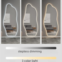 Miroir de maquillage intelligent LED mural sans cadre avec interrupteur tactile pour salle de bain d'hôtel