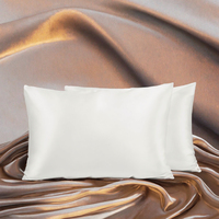 Ensemble de taies d'oreiller en soie de mûrier 100% blanche, 16 mm, taie d'oreiller en soie pure pour la maison et l'hôtel