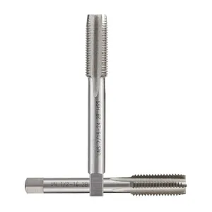 <span class=keywords><strong>Taraud</strong></span> à cannelure droite Zorro/Sellena HSS plaqué argent HRC45 pour droite main 7/<span class=keywords><strong>16</strong></span> 1/2 <span class=keywords><strong>9</strong></span>/<span class=keywords><strong>16</strong></span> 5/8 UNC UNF UNEF - Product Image 1